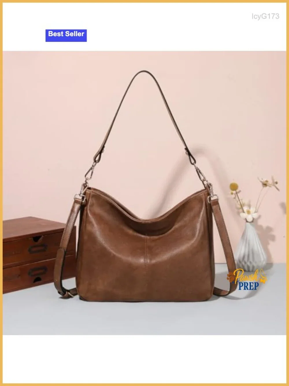 Soft Vegan Leather Hobo Bag Large Shoulder Crossbody Purse with Multiple